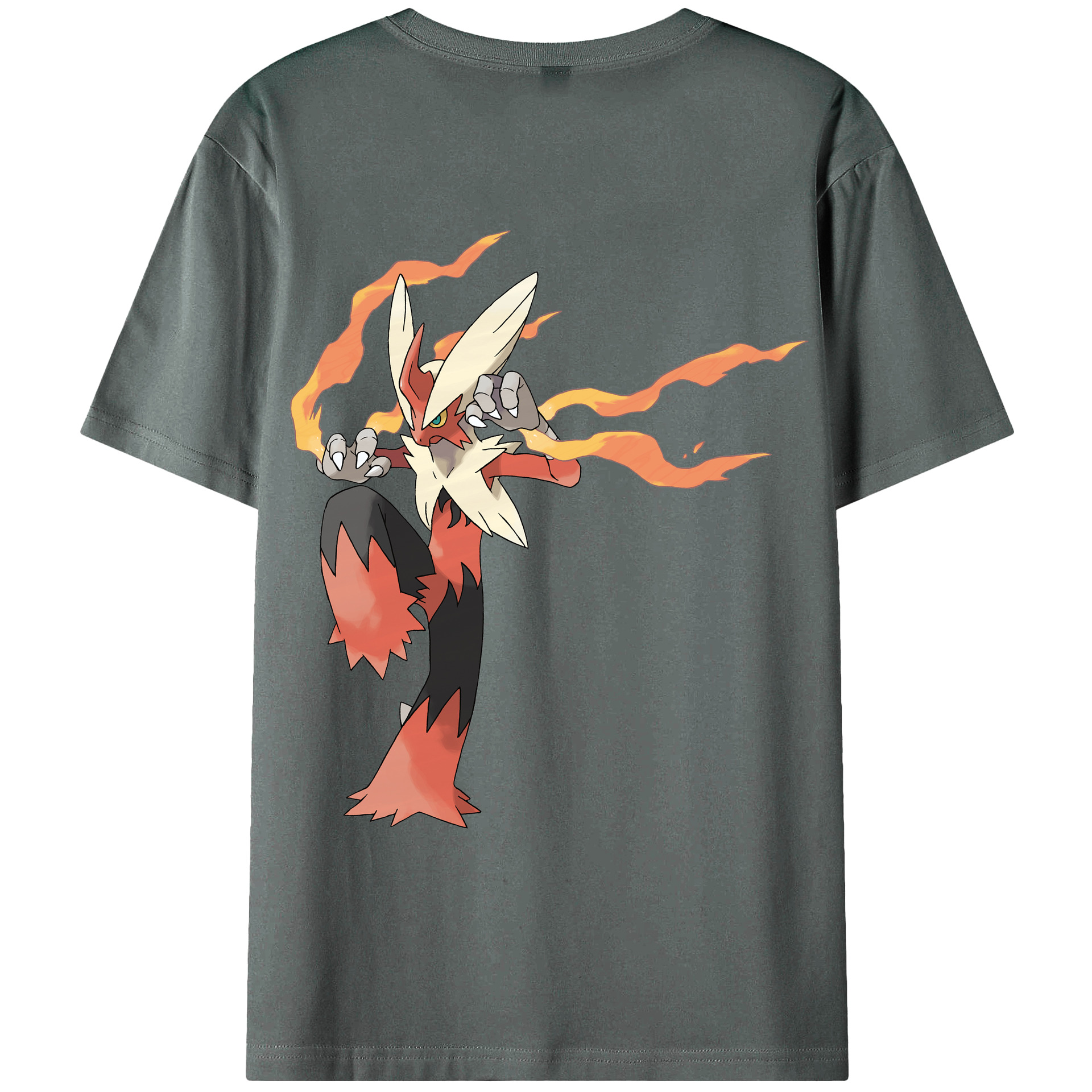 （画像用） ポケットモンスター Pokémon 綿100％ メンズ半袖Tシャツ（バックプリント） 通気性